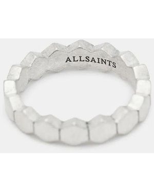 AllSaints Luca Bolt Ring - White