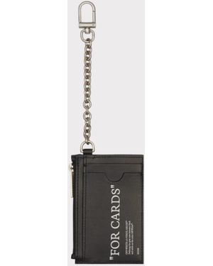 Off-White c/o Virgil Abloh Quote Bookish Key Ring Card Case Cotton - White