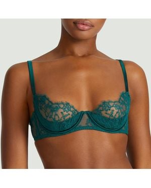 Coco De Mer Nilima Balcony Bra - Green