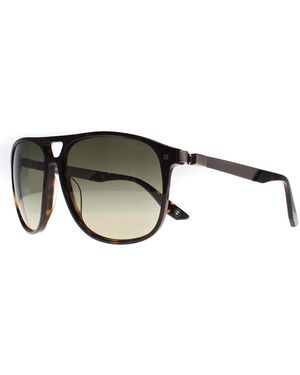 BMW Sunglasses Bw0001 52P Dark Havana Gradient Polarized - Black