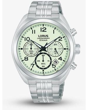 Lorus Chronograph Luminous Dial Watch Rt393Kx9 - Metallic