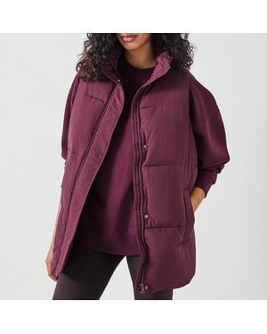 Hush Burgandy Alice Padded Gilet - Purple