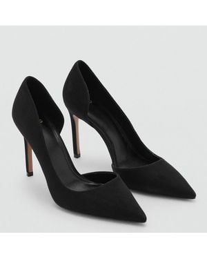 Mango Asymmetrical Heeled Shoes - Black