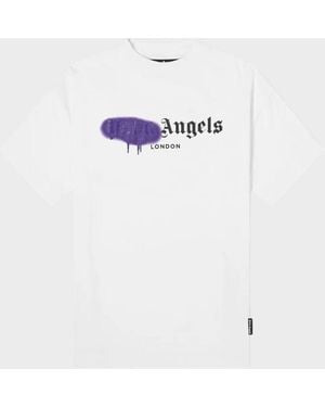 Palm Angels London Sprayed Logo T-Shirt - White
