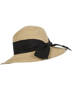 Trespass Ladies Brimming Straw Summer Hat Natural - Black