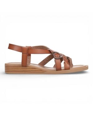Blowfish Scotch Micro Wedge Strappy Sandals - Brown