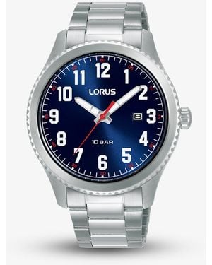 Lorus Sport Dial Stainless Steel Bracelet Watch Rh981Rx9 - Metallic