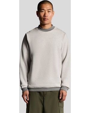 Lyle & Scott Half Raglan Crew Neck Sweatshirt - Grey