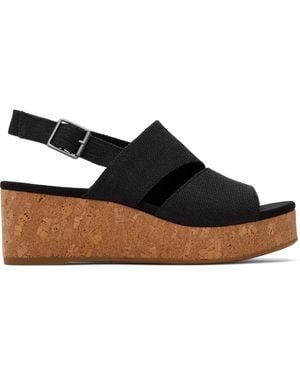 TOMS Claudine Wedge Sandal - Black