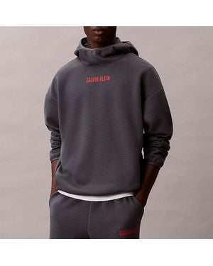 Calvin Klein Breathable Performance Mesh Track Hoodie - Grey