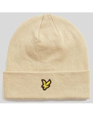 Lyle & Scott Merino Wool Blend Beanie - Natural