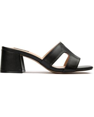 V.Gan Vegan Bok Mule Heel Sandals - Black