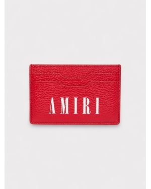 Amiri Large Logo Card Holder - Red