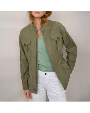 Wyse Khaki Eva Utility Jacket - Green