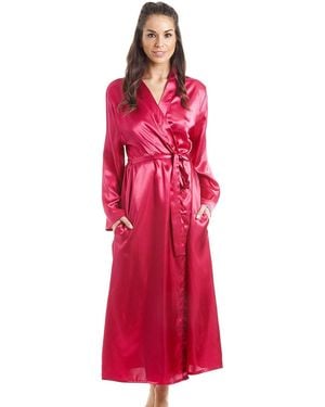 CAMILLE Plain Satin Wrap - Red