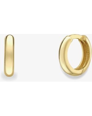 T.H.Baker 9Ct Small Huggie Hoop Earrings 120525128837 - Metallic