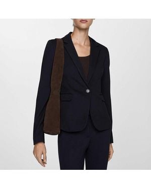 Mango Regular Fit Blazer - Black
