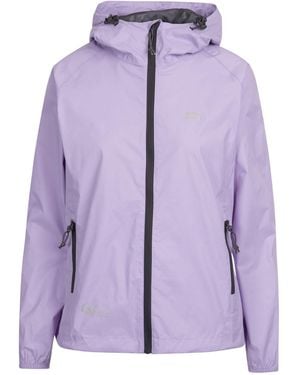 Trespass Waterproof Jacket Qikpac Polyamide Pu Coating Gelsomino - Purple