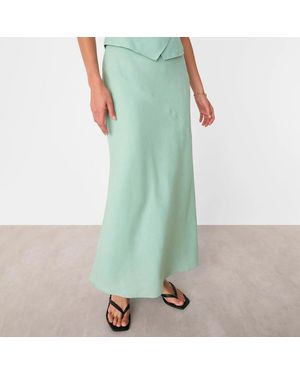 Whistles Mint Maxi Skirt - Green