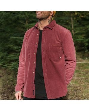 Passenger Crushed Backcountry Cord Cotton Shirt - Red