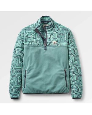 Passenger Geo Arctic Set Off Polar 1/4 Zip Fleece Sweatshirt - Green