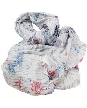 Desigual Ocean Vibes Design Scarf - Blue
