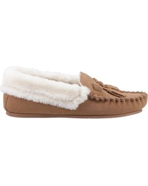 Hush Puppies Tan Agnes Fur Slipper - Brown