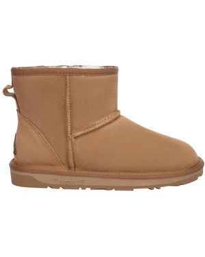 EVER AU Chestnut Emu Mini Ankle Boots - Brown
