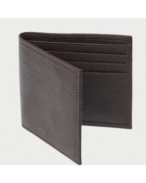 Brook Taverner Grain Leather Bi-Fold Wallet - Black