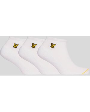 Lyle & Scott 3 Pack Ankle Socks - Metallic