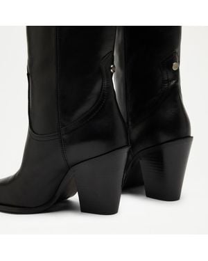 Russell & Bromley Saddle Up Heeled Tall Boots - Black