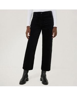 Jigsaw Delmont Velvet Tapered Jeans - Black