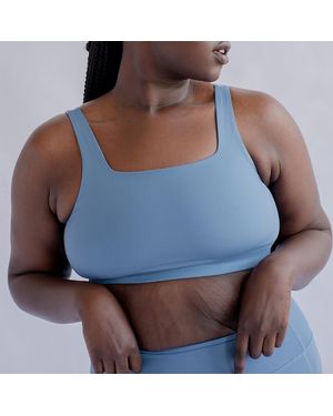 GIRLFRIEND COLLECTIVE Monarch Square-Neck Tommy Bra - Blue
