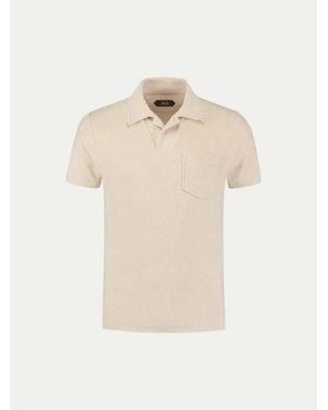 Aurélien Shell- Terry Polo Shirt For Stylish Casualwear - Natural