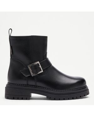 Russell & Bromley Angel Flat Short Boots - Black