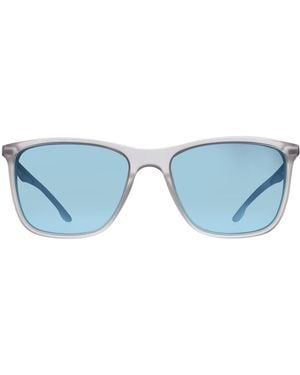 Quiksilver Rectangle Matte Clear Mirrored Qs4009 - Blue