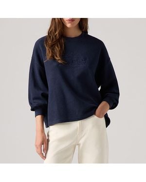 Levi's 1873 Embroidered Cotton Sweatshirt - Blue