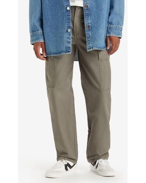 Levi's Khaki Cargo Straight Trousers - Blue