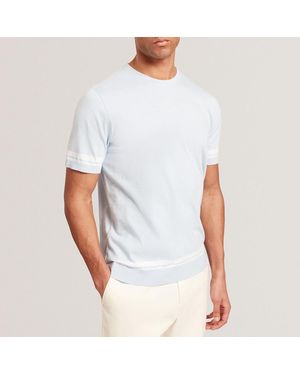 Ted Baker Pale Eauts Ribstart Cotton T-Shirt - White