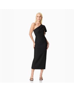 Elliatt Theodora One Shoulder Midi Dress - Black