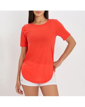 Under Armour Breathe Short Sleeve Top - Red