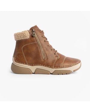 Rieker 45931-24 Flat Ankle Boots - Brown