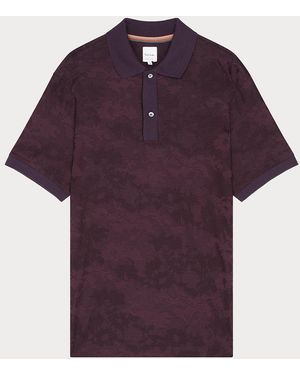 Paul Smith Floral Jacquard Polo Shirt - Purple