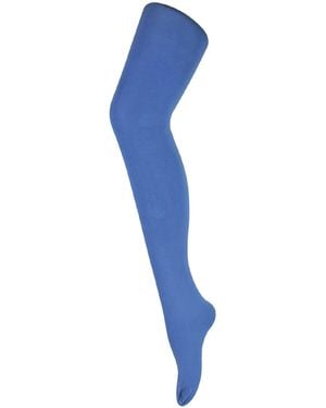 Sock Snob Moonlight 1 Pack Ladies 80 Den Opaque Coloured Soft Winter Fashion Tights - Blue