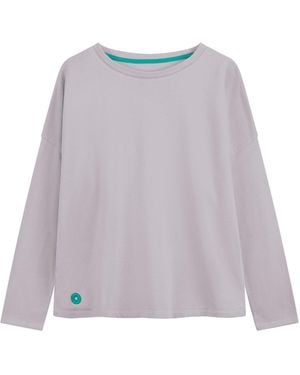 Lounge Organic Cotton Boxy Sweatshirt - Purple