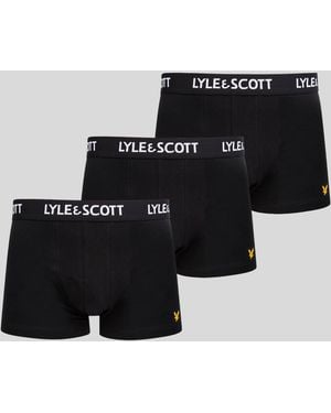 Lyle & Scott 3 Pack Basic Core Trunks - Black