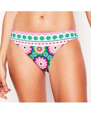 Boden Porto Flower Tile Bikini Bottoms - Green