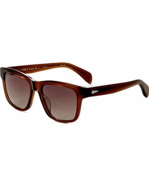 Rag & Bone 54Mm Rectangular Sunglasses - Brown