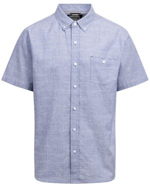 Trespass Shirt Lenard Linen Haze - Blue