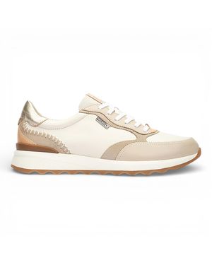 Pikolinos Leather Lace Up Trainer Trainers Shoes - White
